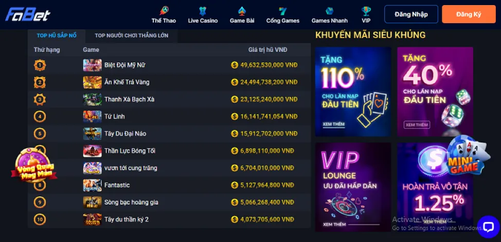 Tìm hiểu các loại game nổ hũ hấp dẫn tại fa8bet